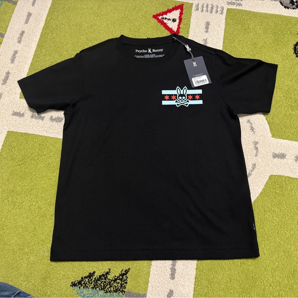 Psycho Bunny Black T-Shirt with Logo